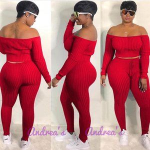 Two Piece Crop Top Jumpsuit